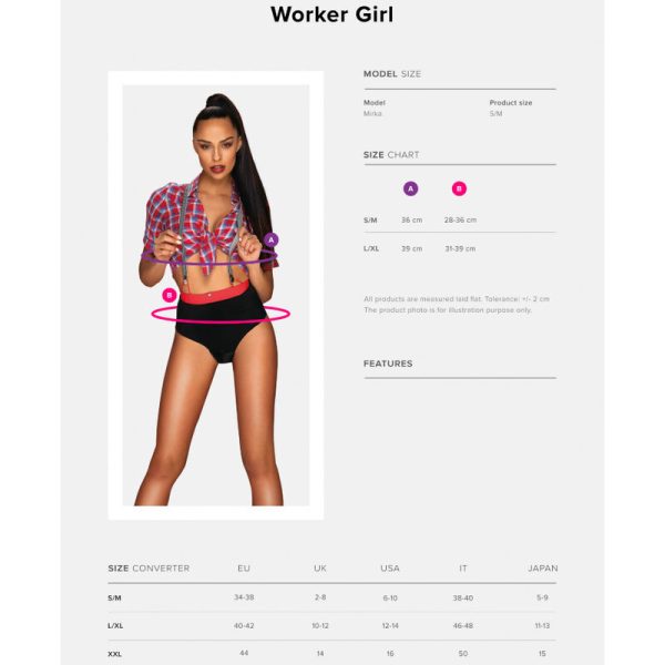 OBSESSIVE - WORKER GIRL SEXY WORKER COSTUME L/XL 5